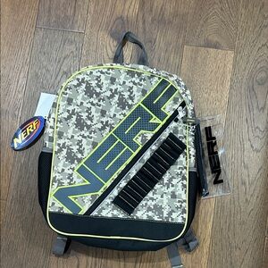 Nerf Digital Camo Backpack with Neon Accents